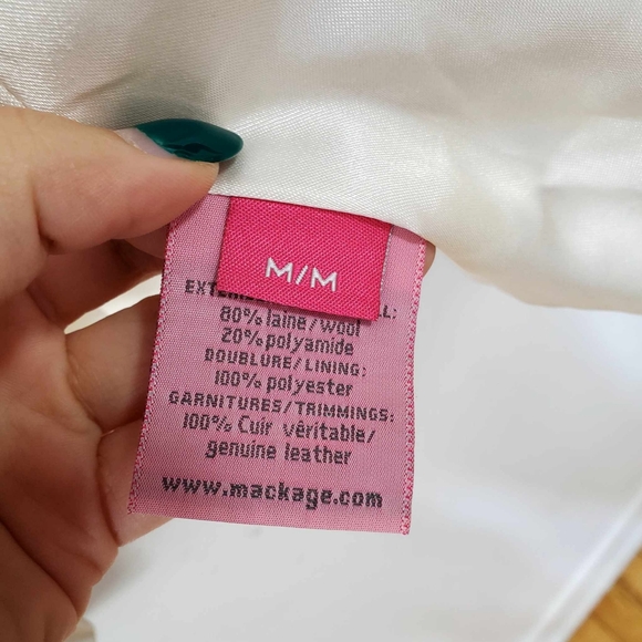 Européenne Style 90'S Mackage Casual Woman Coat 80% Wool - Picture 11 of 14